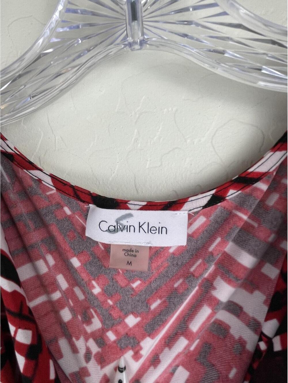 Calvin Klein Sleeveless Patterned Top Medium - Picture 3 of 6